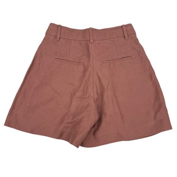 Aritzia Wilfred The Effortless Linen Short In Mocha Sorbet Size 0 - Picture 6 of 6